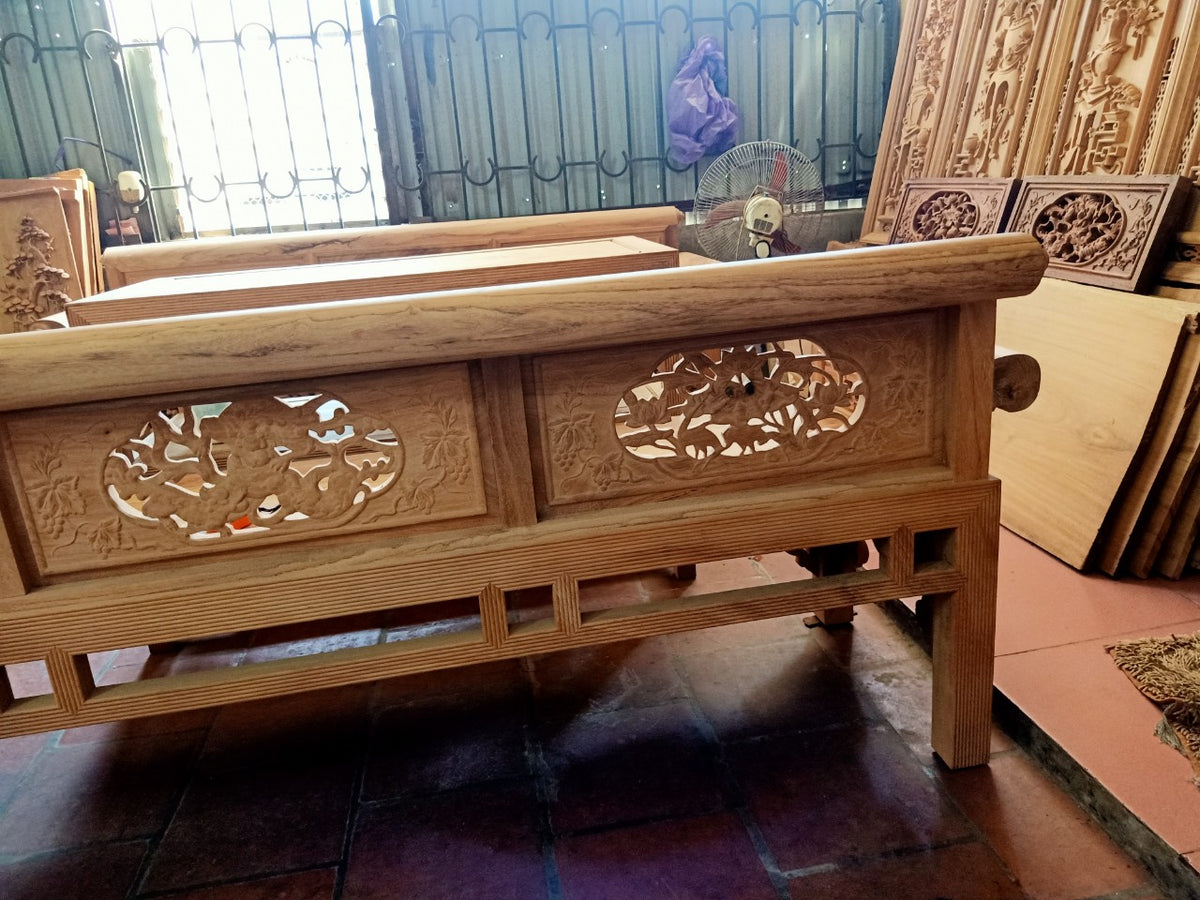 Bộ Trường Kỷ Cổ - Tràng Kỷ Truyền Thống - Gỗ Gụ
