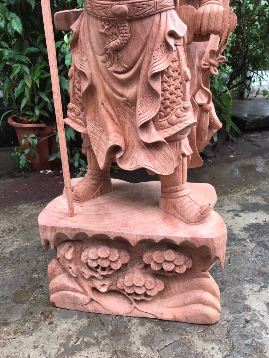 Tượng Quan Công Chống Đao Đứng Đế Tùng 1m