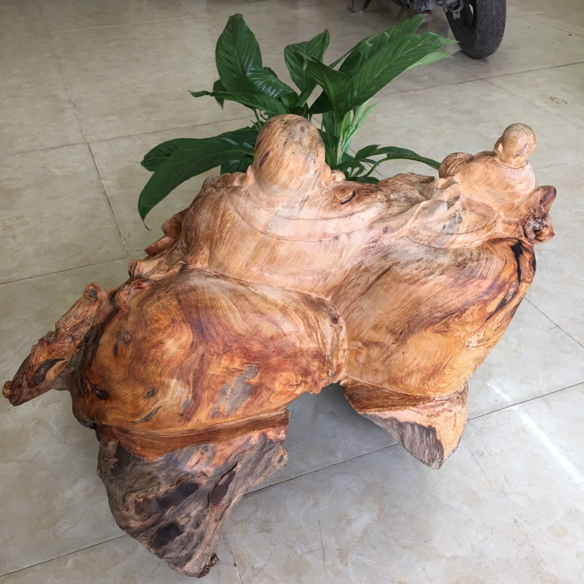 Phật Di Lặc Lũa Gốc Cây Pơ Mu