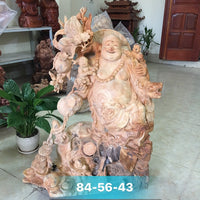 Phật Di Lặc Gỗ Lũa Pơ Mu Cao 82