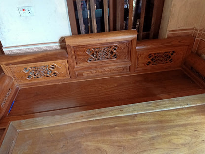 Bộ Bàn Trường Kỷ Tam Cấp Gỗ Gụ Lào