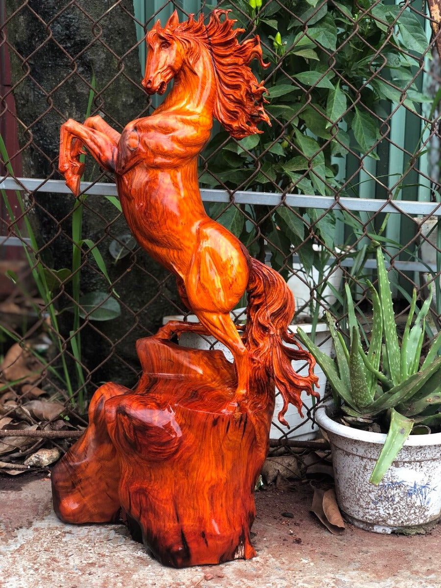 Tượng Ngựa - Nhất Mã Phi Thiên - Gỗ Trắc