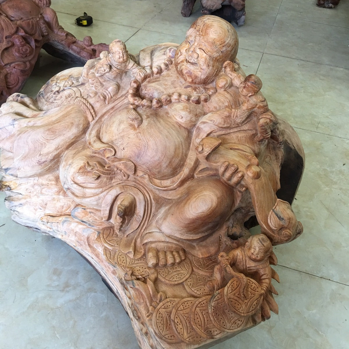 Di Lặc Tam Phúc  Ngồi Bao Tiền