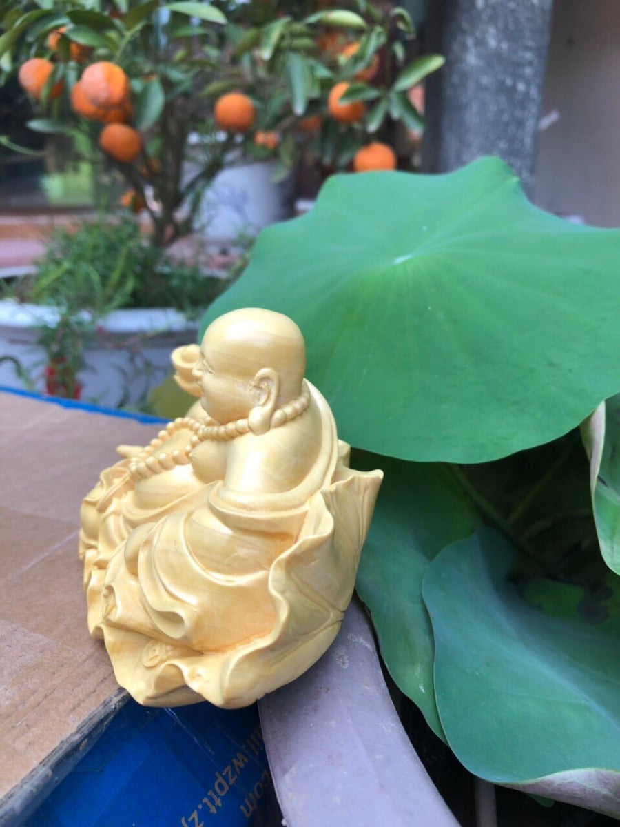 Tượng Di Lặc Ngồi Lá Sen