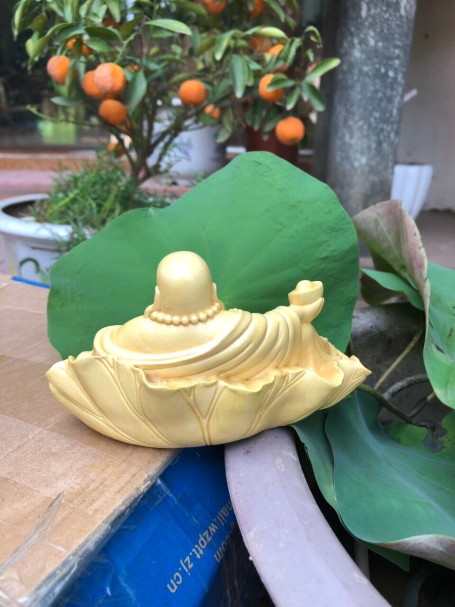 Tượng Di Lặc Ngồi Lá Sen
