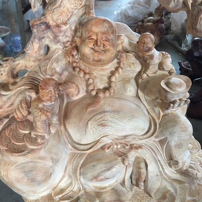 Phật Di Lặc Ngồi Gốc Đào