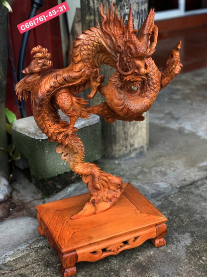 Tượng Gỗ Con Rồng - Nhất Long