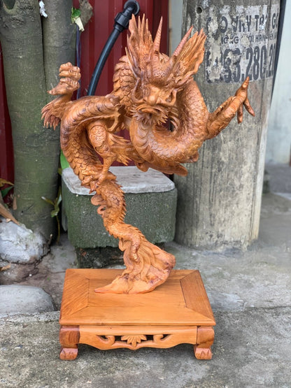 Tượng Gỗ Con Rồng - Nhất Long
