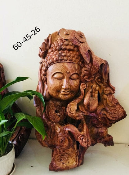 Tượng Diện Phật Quan Âm Gỗ Cẩm