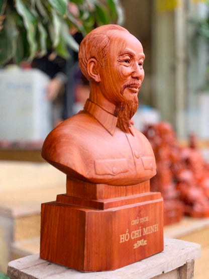 Tượng Gỗ Chân Dung Hồ Chí Minh