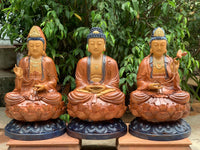 Tượng Tam Thánh Tọa  Đài Sen Cao 50 Sơn Giả Cổ