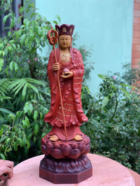 Tượng Địa Tạng Vương Đứng Đài Sen Sơn Giả Cổ