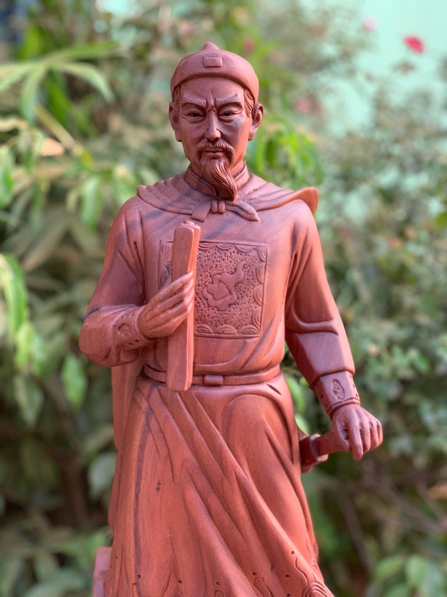 Tượng Gỗ Trần Quốc Tuấn - Truyền Thần Cao 60