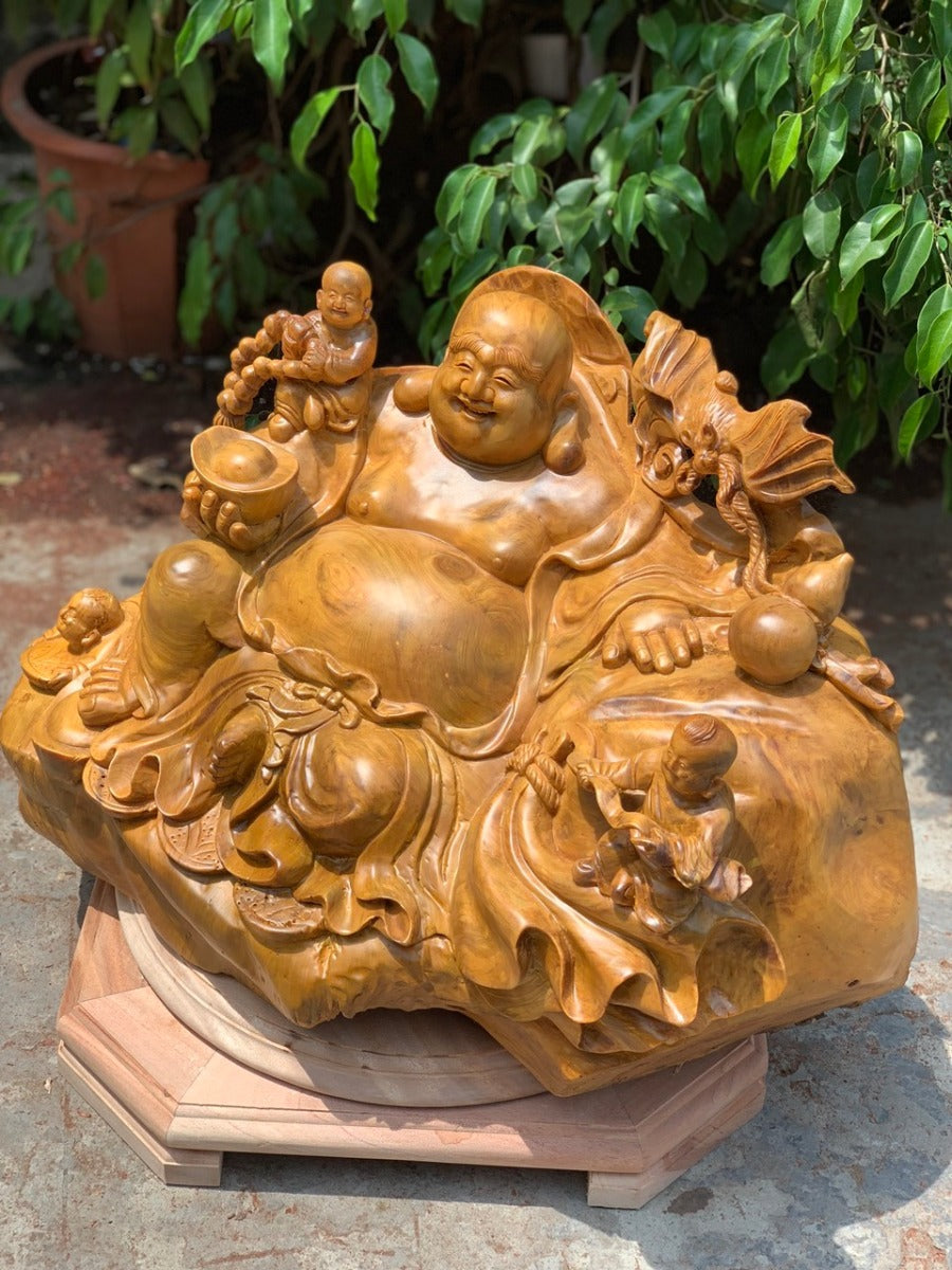 Di Lặc Tam Phúc  Ngồi Bao Tiền