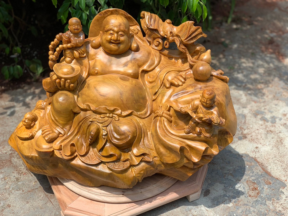 Di Lặc Tam Phúc  Ngồi Bao Tiền