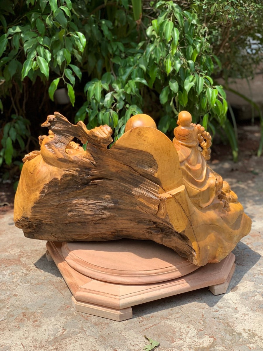 Di Lặc Tam Phúc  Ngồi Bao Tiền