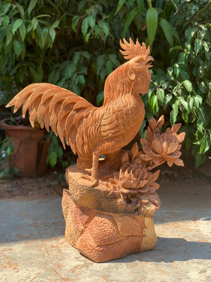 Tượng Con Gà - Hoa Phù Dung