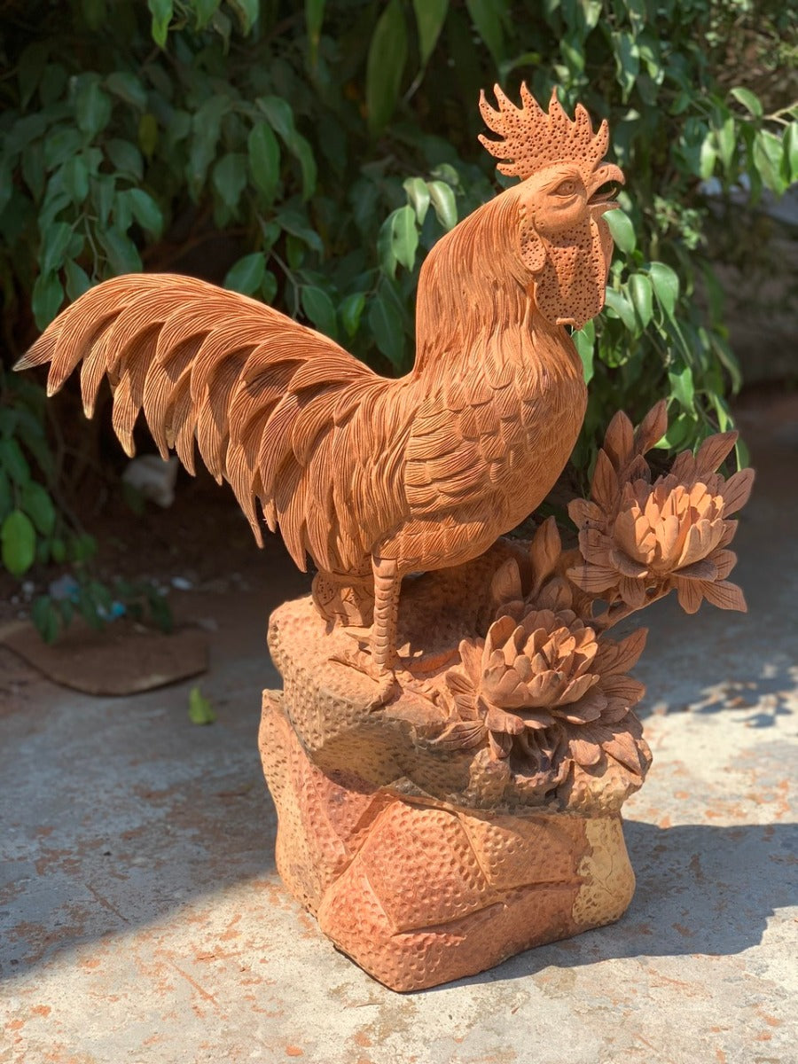 Tượng Con Gà - Hoa Phù Dung