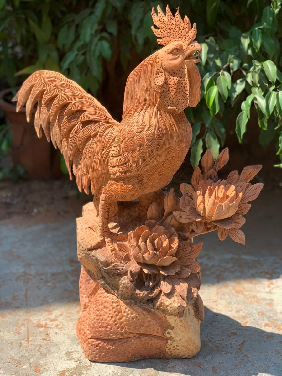 Tượng Con Gà - Hoa Phù Dung