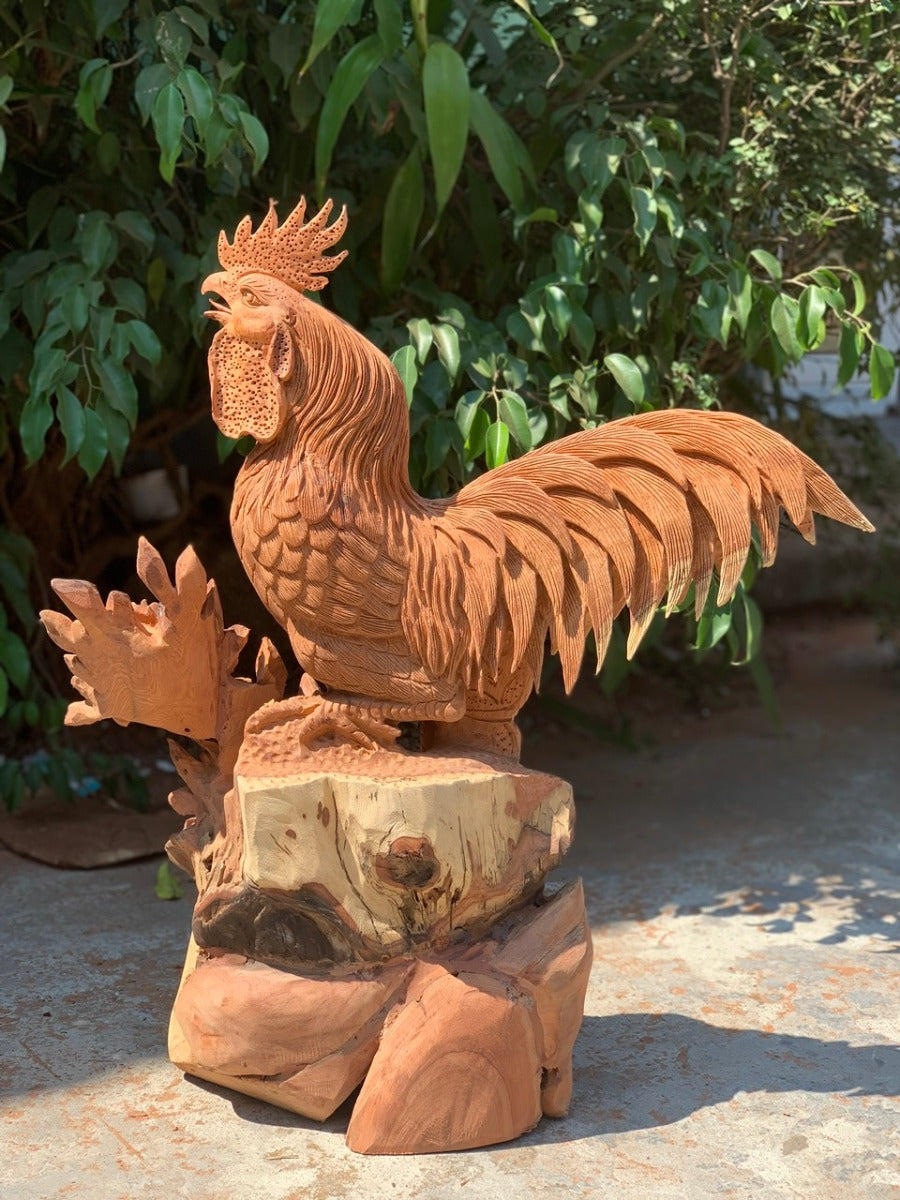 Tượng Con Gà - Hoa Phù Dung