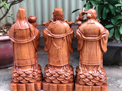 Tượng Tam Đa Phúc Lộc Thọ Gỗ Hương Cao 50
