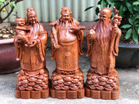 Tượng Tam Đa Phúc Lộc Thọ Gỗ Hương Cao 50