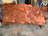 Tranh Quạt Chim Công -  Phu Thê Viên Mãn