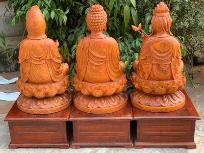 Tượng Tam Thánh Tọa Đài Sen Cao 60