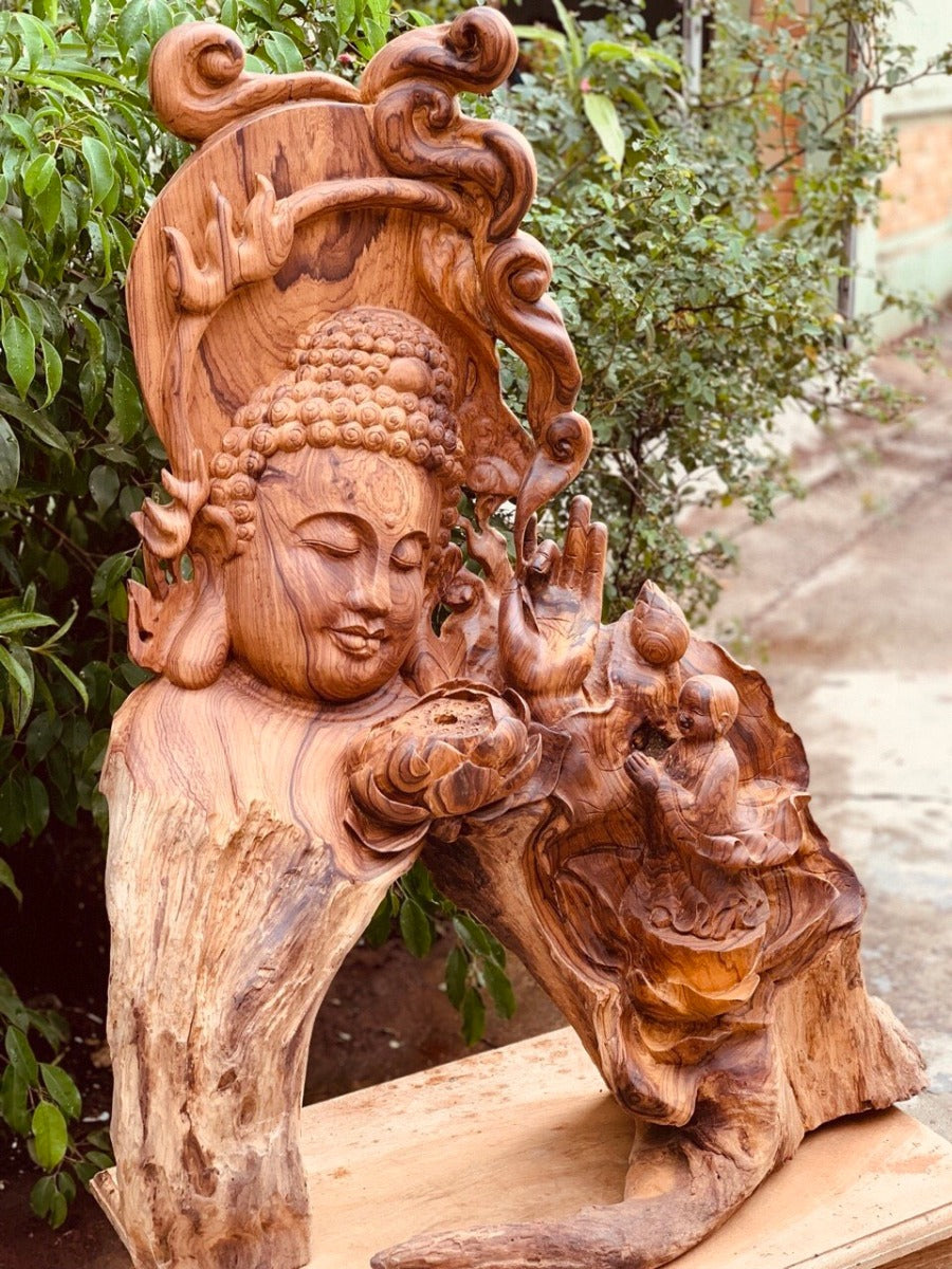 Tượng Gỗ Nghệ Thuật - Diện Phật