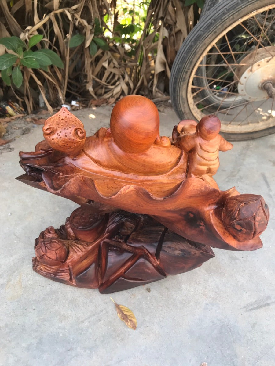 Tượng Di Lặc Ngồi Gỗ Hương