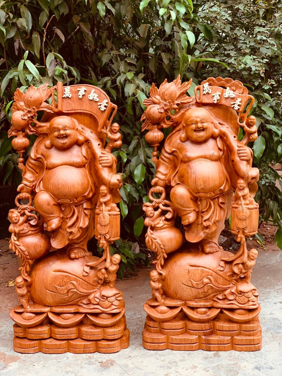 Di Lặc Như Ý Gánh Lồng Đèn Cao 70