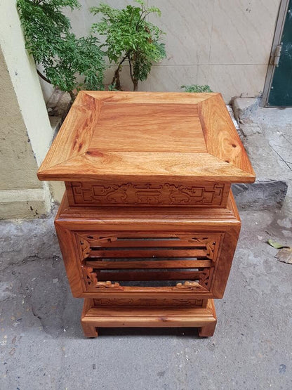 Đôn Vuông Cao 60 Gỗ Hương