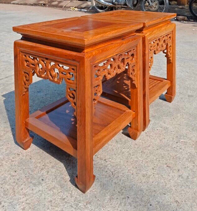Đôn Vuông Cao 60 Gỗ Hương