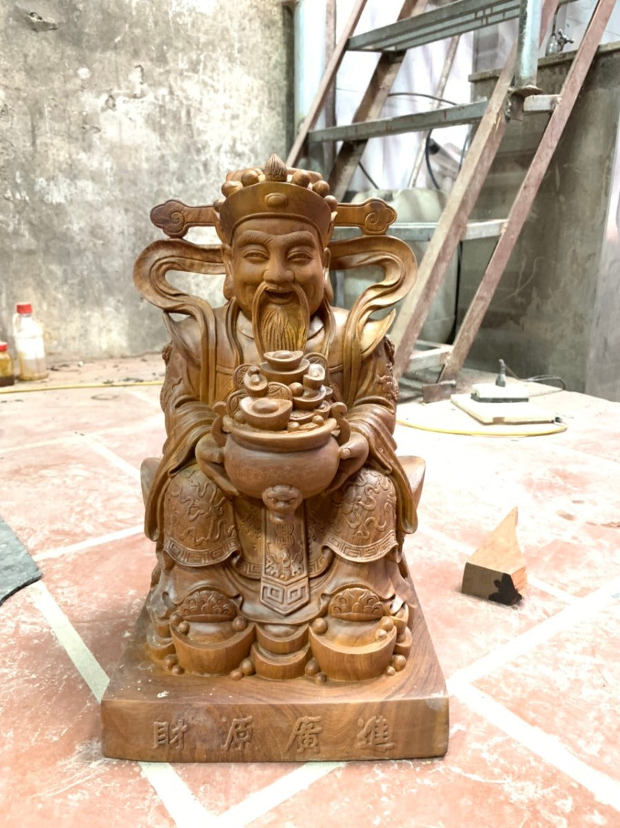 Tượng Thần Phát Gỗ Hương