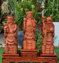 Tượng Tam Đa - Phúc Lộc Thọ - Gỗ Hương Đá