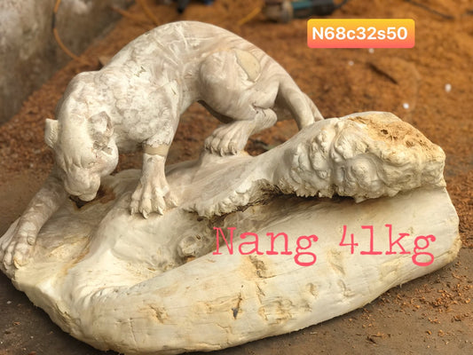 Tượng Báo Săn Mồi Trấn Thạch Nu Nghiến