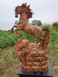 Tượng Ngựa - Nhất Mã Gỗ Mun Hoa