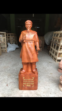 Tượng Gỗ Trần Quốc Tuấn - Truyền Thần Cao 60
