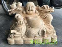 Di Lặc Ngồi Gánh Đào Gỗ Ngọc Am