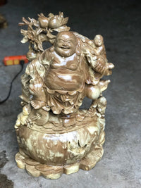 Di Lặc Đứng Lu Tiền Gỗ Nu Nghiến
