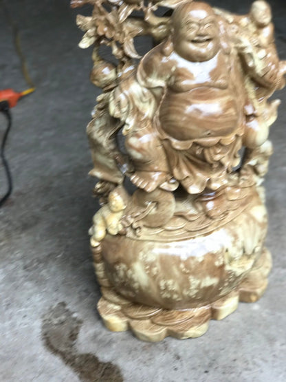 Di Lặc Đứng Lu Tiền Gỗ Nu Nghiến