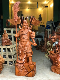 Quan Công Chống Đao Gỗ Hương Cao 120