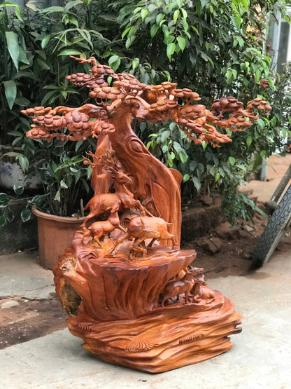 Tiểu Cảnh Đàn Hươu Dưới Tán Tùng
