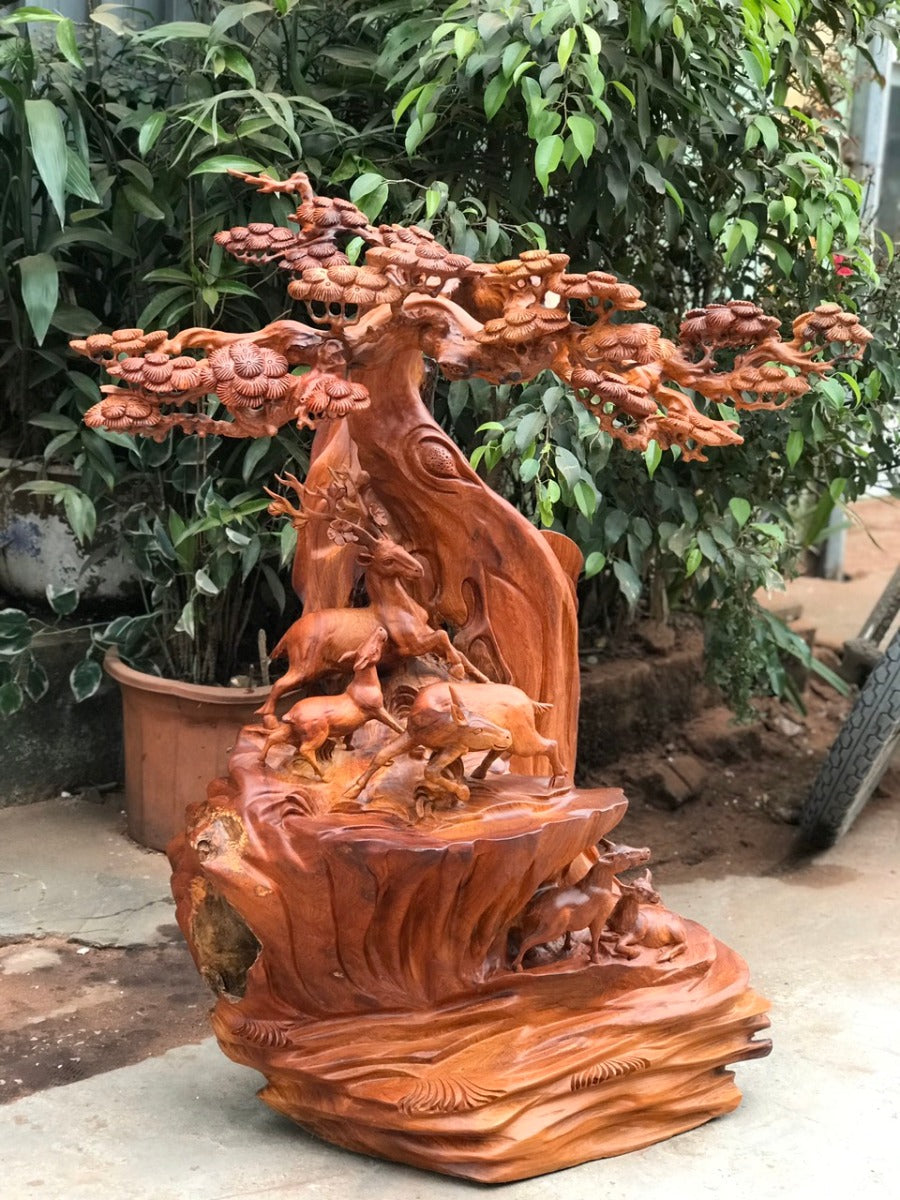 Tiểu Cảnh Đàn Hươu Dưới Tán Tùng