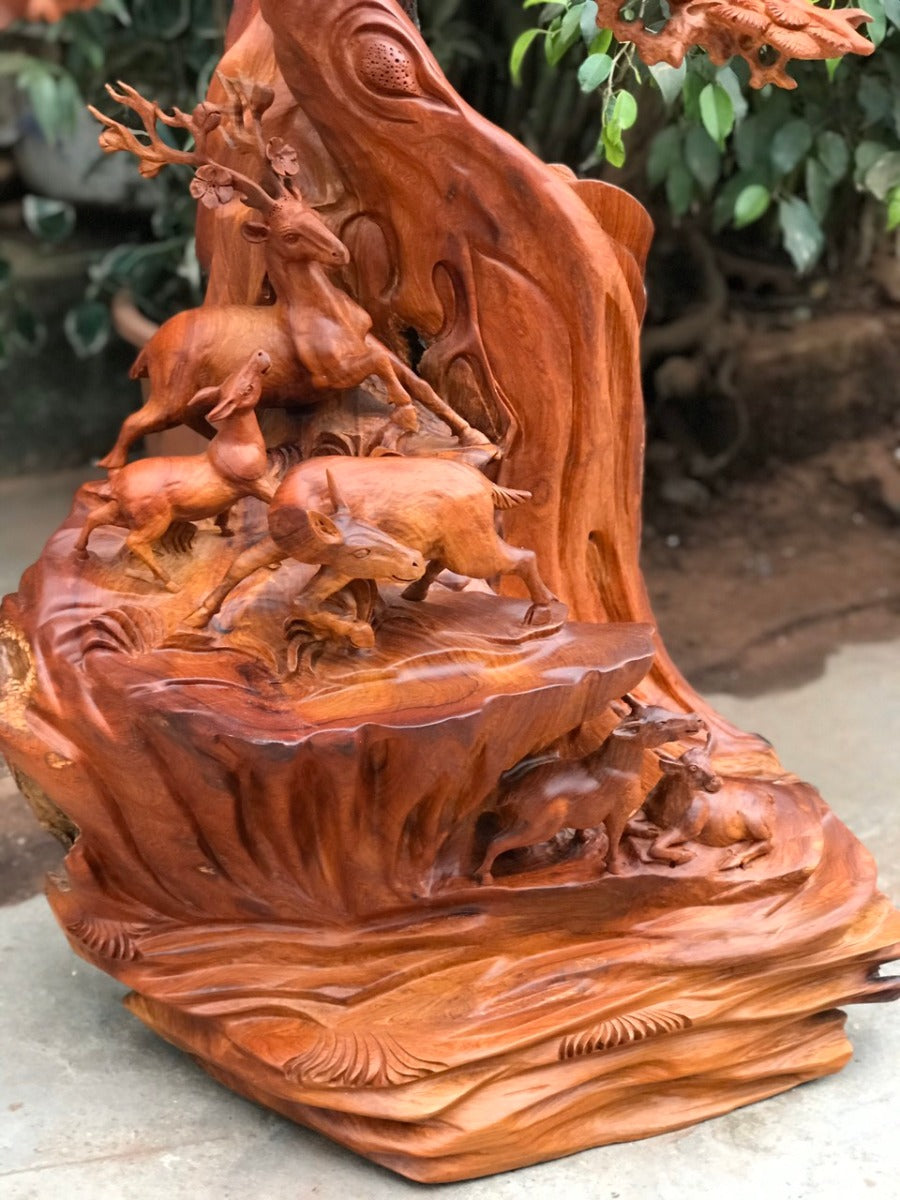 Tiểu Cảnh Đàn Hươu Dưới Tán Tùng