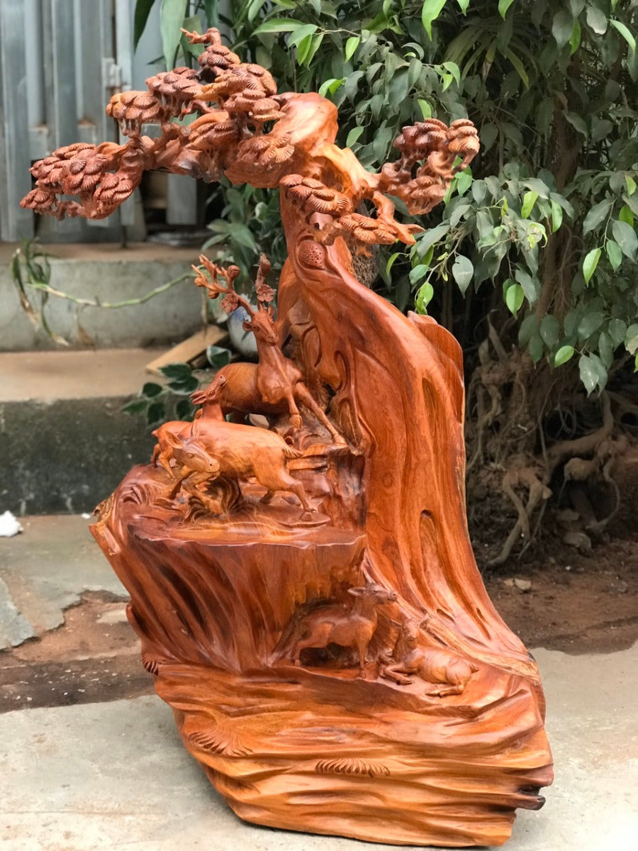 Tiểu Cảnh Đàn Hươu Dưới Tán Tùng