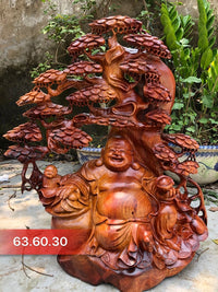 Tượng Di Lặc Ngồi Gốc Tùng