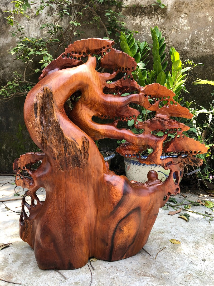 Tượng Di Lặc Ngồi Gốc Tùng