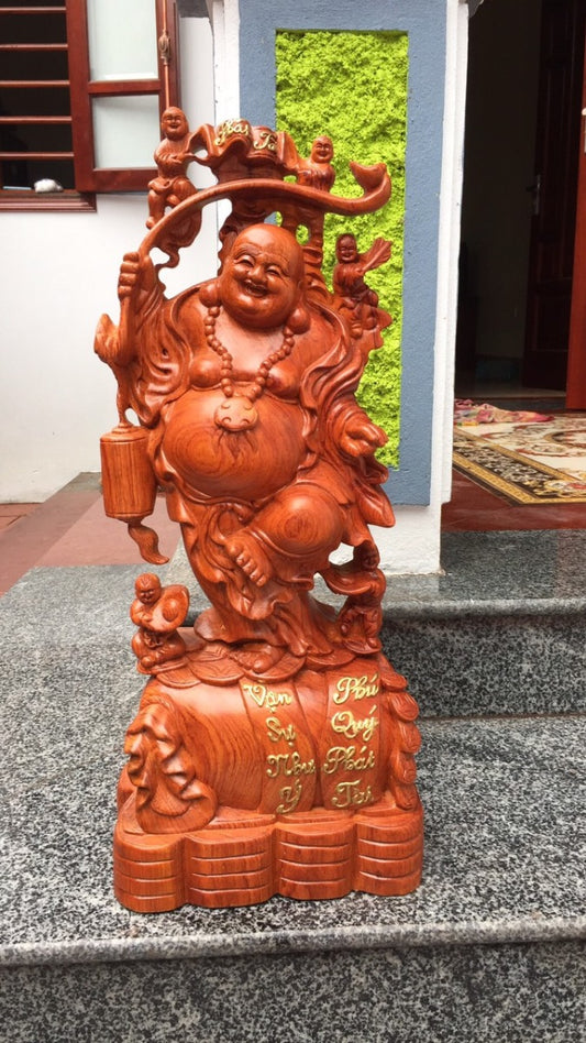 Di Lặc Ngũ Phúc Gánh Lồng Đèn Cao 60