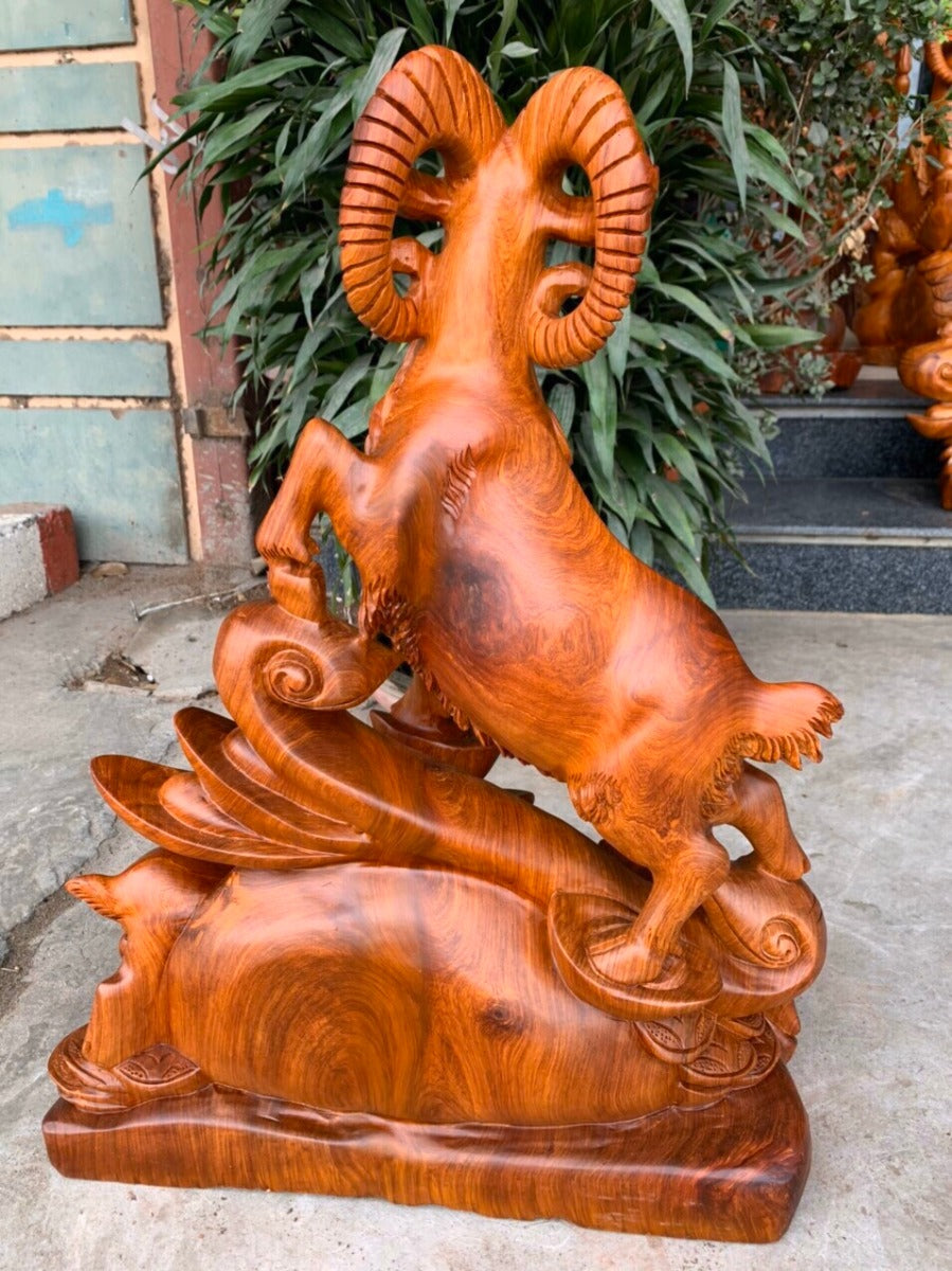 Tượng Tam Dương Khai Thái Gỗ Hương Cao 65